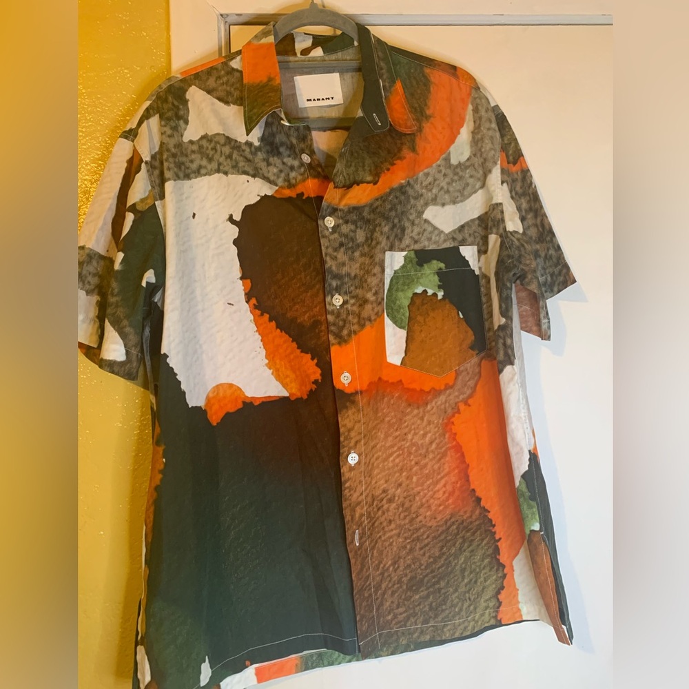Marant Men Button Down Shirt size small multicolor.